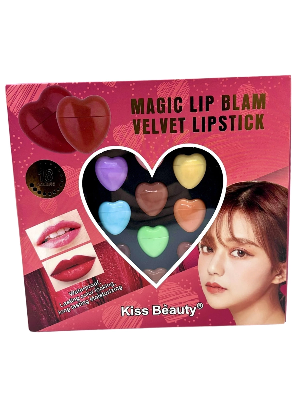Miniatura 2 de Mini labial magico corazon a prueba de agua pack x 18 Kiss Beauty